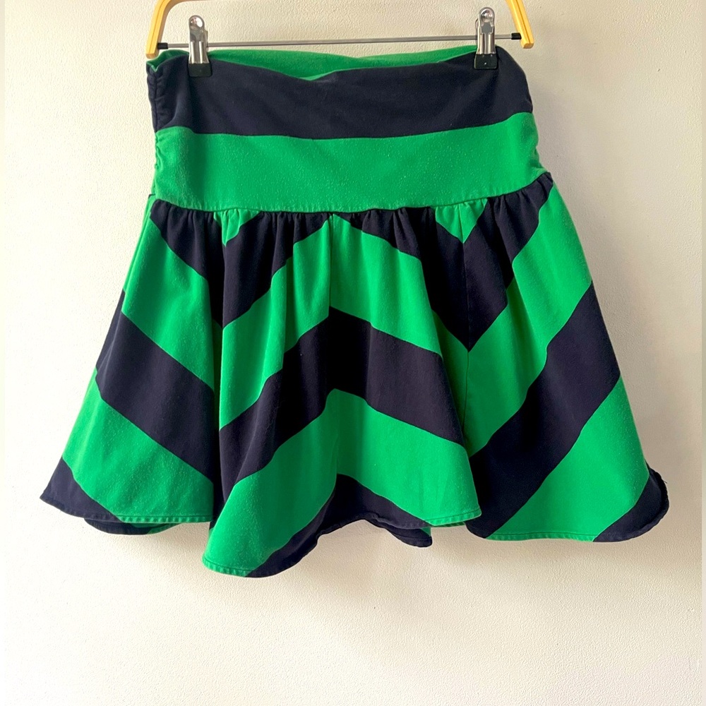 vtg RUGBY by Ralph Lauren Kelly green navy blue stripe size large L Y2K skirt